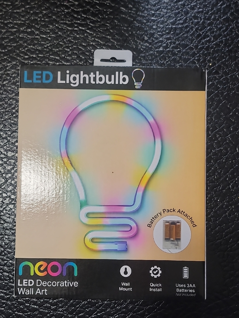 Lightbulb NEON Multicolor LED Decorative Wall Art